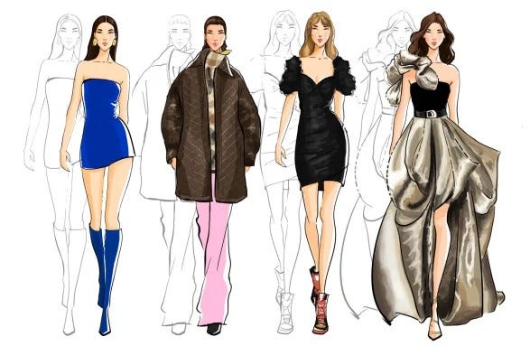 Image of a fashion design sketch